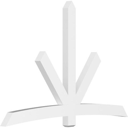 Ekena Millwork Alberta Architectural Grade PVC Gable Bracket, 96"W x 64"H x 4"D x 6"F, 16/12 Pitch GBP096X64X0406ALB00